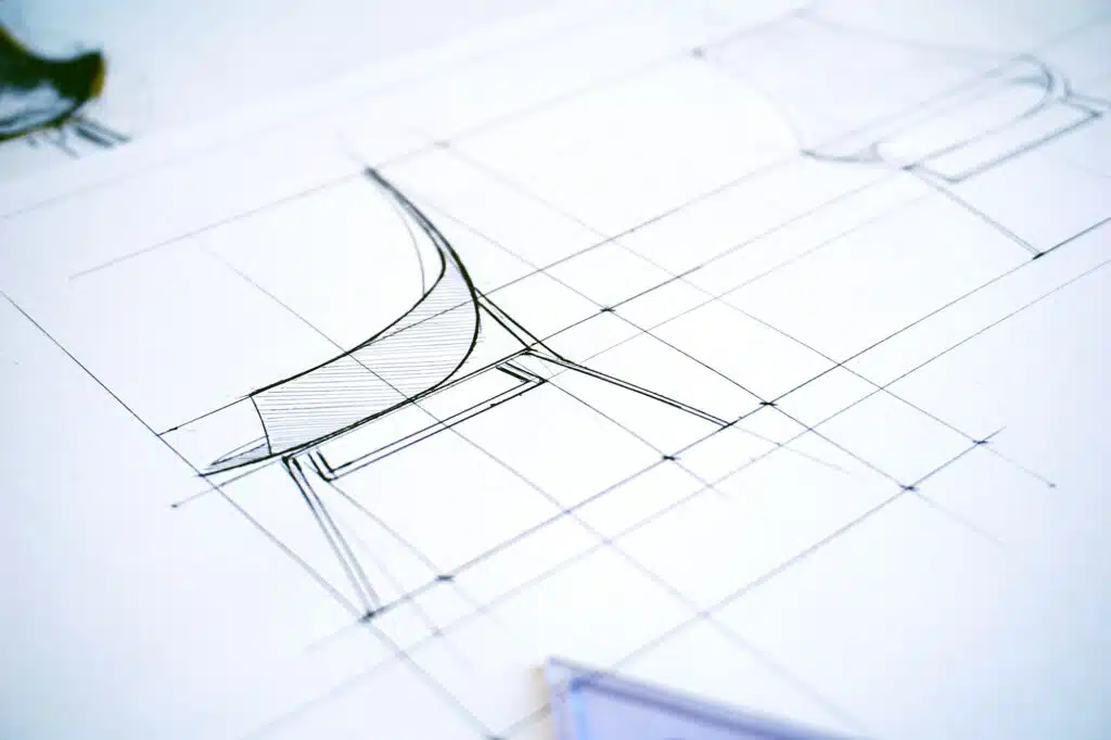 boceto de diseño de producto