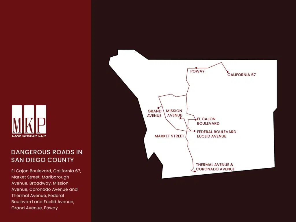 map of dangerous roads in san diego